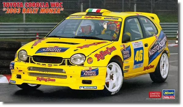 Hasegawa Toyota Corolla WRC 2003 Rally Monza Пластиковая модель 20686 1/24