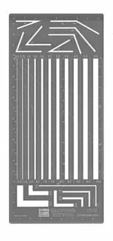 Hasegawa Try Tool Cutting Template A Прямая параллельная линейка ширины Пластиковая модель инструмента TP5