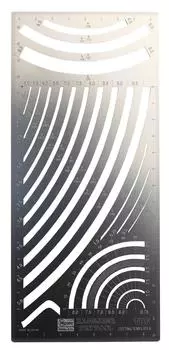 Hasegawa Try Tool Cutting Template B Curve Parallel Width Ruler Plastic Model Tool TP6