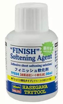 Hasegawa Try Tool Finish Series Finish Softener Curved Surface Following Sheet Softening Liquid 30ml Plastic Model Material TF934