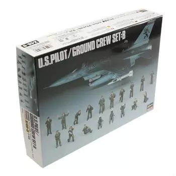 Hasegawa US Air Force Crew Set B Plastic Model 1/48 Pilot/Ground X48-5