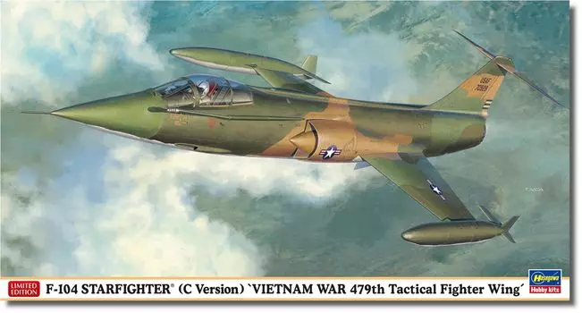 Hasegawa US Army Starfighter Вьетнамская война 479-й тактический истребительный авиаполк Пластиковая модель 07533 1/48 F-104 (Тип C)