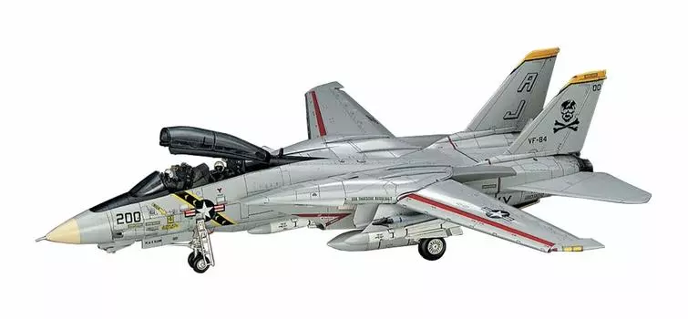 Hasegawa US Navy Carrier Fighter Tomcat Atlantic Carrier Air Wing Plastic Model E14 Silver 1/72 F-14A