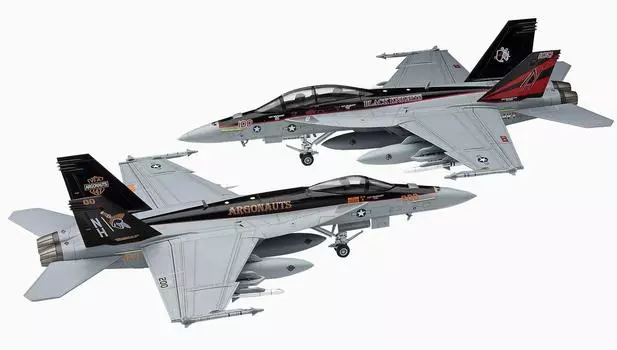 Hasegawa US Navy Super Hornet USS Nimitz Special Pack часть 1 набор из 2 пластиковых моделей SP365 1/72 F/A-18E/F CVW-11