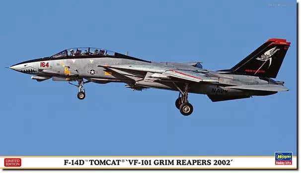 Hasegawa US Navy Tomcat Grim Reapers 2002 Plastic Model 02444 1/72 F-14D VF-101