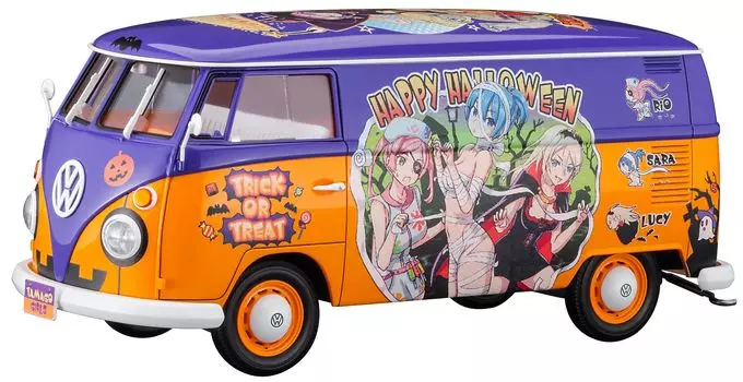 Hasegawa Volkswagen Type 2 Delivery Van Egg Girls Happy Halloween Пластиковая модель SP573 1/24