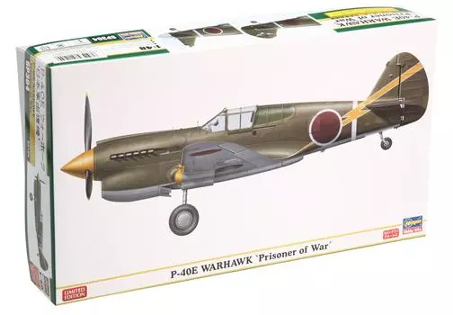 Hasegawa Warhawk Японский военный захваченный самолет 1/48 P-40E белый