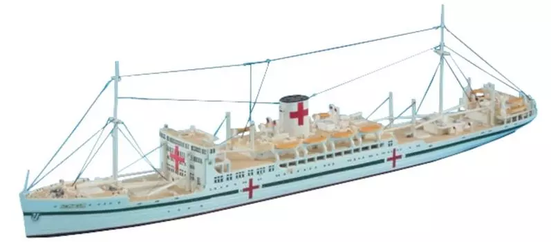 Hasegawa Waterline Series Японский ВМС Японии Специальное госпитальное судно Hikawa Maru Пластиковая модель 502 1/700