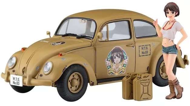 Hasegawa Wild Egg Girls Volkswagen Beetle Rei Hasumi 1 Figure Plastic Model SP488 1/24 No.03 w/with