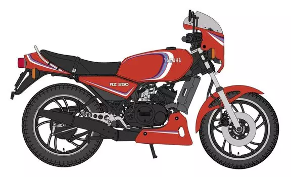 Hasegawa Yamaha RZ250 YSP спецификация Пластиковая модель 21770 1/12 (4L3) с капотом (1982) (мотоцикл)