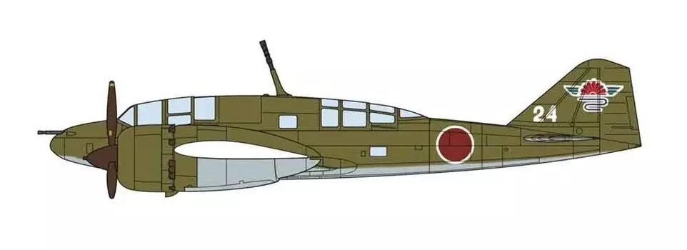 Хасегава Японская армия Mitsubishi Ki46 Тип 100 Штабной разведывательный самолет Тип III Истребитель ПВО Отдельное звено 16-й эскадрильи