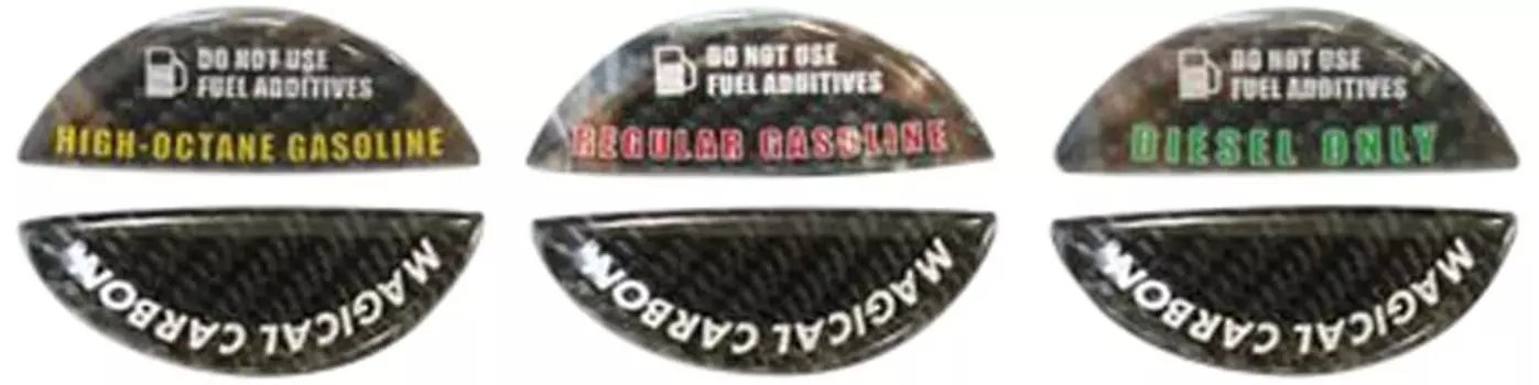 HASEPRO Magical Carbon Sheet Fuel Cap Emblem Regular Green (2 Pieces) Mazda/Suzuki CFER-3GR