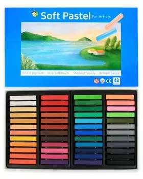 HASHI Professional Soft Pastel Set Chalk Pastel Color мягкие длинные пастели Для профессионалов (48 цветов) Нетоксичный -