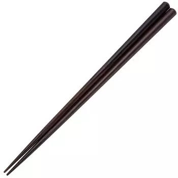 Hashikura Matsukan Chopsticks Dishwasher Safe Natural Wood Unisex Natural Colors Octagonal Walnut Black Made in Japan 22.5cm G-64719