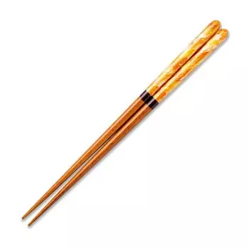 Hashikura Matsukan Chopsticks Dishwasher Safe Natural Wood Unisex Crystal Sunny Autumn Orange Yellow Made in Japan 22.5cm G-64660