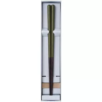 Hashikura Matsukan Chopsticks Dishwasher Safe Natural Wood Chopstick Rest Set Unisex HASHIKURA SEASON 01 Wenge Octagonal Pine Green Made in Japan