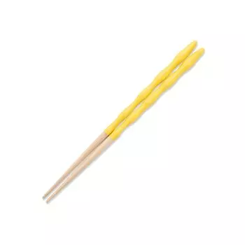 Hashikura Matsukan Dishwasher Natural 7 to 9 years kumokumo Cloud Made in Japan Chopsticks, Children, Safe, Wood, 18cm, Unisex, old, Yellow, G-64690