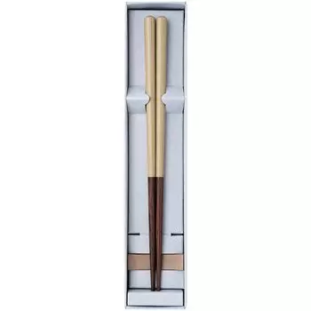 Hashikura Matsukan Dishwasher Safe Natural Wood Chopstick Rest Set Unisex HASHIKURA SEASON 01 Wenge Octagonal Beach Color Beige Made in Japan 22.5cm
