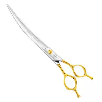 HASHIMOTO pet slightly bent professional pet groomer is used scissors, blade, (8 inches) серебряный