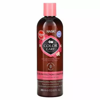 Hask Beauty, Color Care, кондиционер для защиты цвета, с розовым маслом, умиротворение, 12 жидких унций (355 мл)