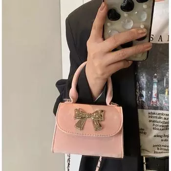 Hasp Bow Advanced Sense женские сумки через плечо цепи женские сумки через плечо весна новый базовый стиль горячая распродажа