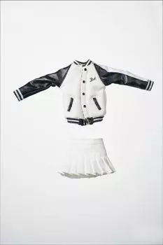 HASUKI CS014A масштаб подвижной фигурки стадион куртка юбка комплект 1/12 + [белый] белый