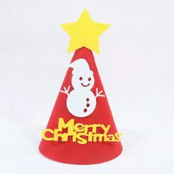 Hat Christmas Party Supplies Christmas Cone Cap Santa Outfits Adorable Head-Wears Christmas Party Favors Adult Cloth Decorations