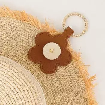 Hat Clip Magnetic Portable Hat Storage Fantastic Travel Sun Hat Anti-Lost Clip Purse Hook Backpack Hook Flowers-Brown One size