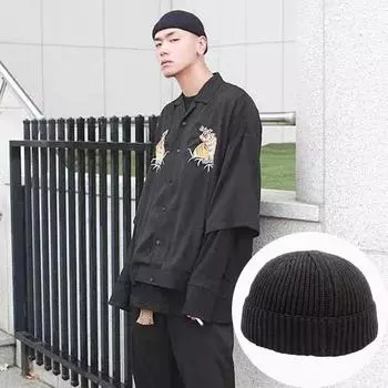 Шапка для пары, осенняя и зимняя, тонкая вязаная шапка, мужская и женская, теплая, пуловерная, женская, холодная шапка, шляпа для арендодателя из кожи дыни 1pc