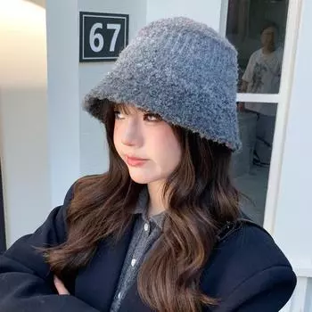 Hat Female Dopamine Wool Knitted Wool Hat Winter Warm Washbasin Hat