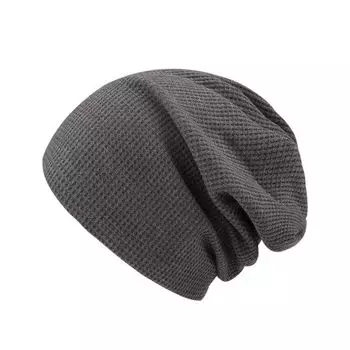 Hat Female Fall and Winter 2024 New Arrival Pregnant Women Postpartum Confinement Cap Pile Heap Cap Fashion Bag Cap Warm All-Matching Windproof Waffle Gray One size