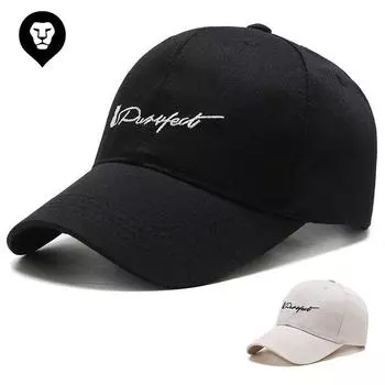 Hat female Korean version sun hat ins show face small face cover cap Internet celebrity cat embroidery baseball cap summer tide Adjustable чёрный