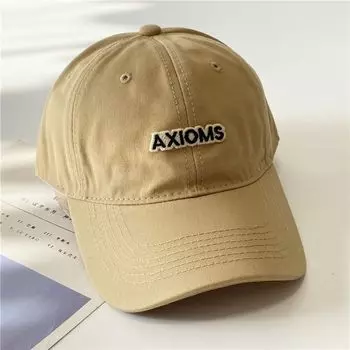 Hat Female Spring/Summer New Peaked Cap Couple Axioms Letter Labeling Baseball Cap Minimalist All-Matching Sun Hat Men Kakh Adjustable