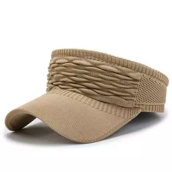 Hat Female Summer Air Top Sunhat K-style Sun Protection without Top Peaked Cap Sun Hat Sports Running Outdoors Baseball Cap Khaki One size