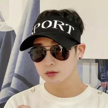 Hat Female Summer K-style Topless Hat New Arrival Outdoor Peaked Cap Sun Protection Sunshade Cute Sport Baseball Cap [Adult SP] Black