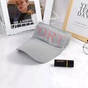 Hat Female Summer Sun Protection Sun Hat Outdoor Sports Running Sun Hat Casual Fashion Visor Peaked Cap Ladies Grey All yards