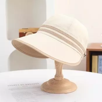 Hat for Women 2025 New Spring and Summer Versatile Wide Brim Brim Hat Fisherman Hat Make Your Face Look Smaller Fashion Casual Sun Hat Beige All yards