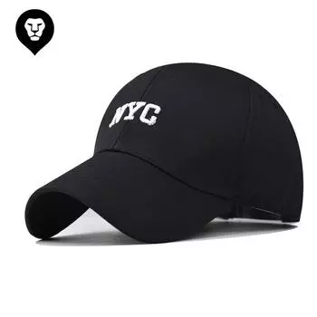Мужская бейсболка Four Seasons Trendy Brand Korean Edition NYC, черная шляпа от солнца, модная шляпа от солнца, кепка с козырьком для женщин Adjustable