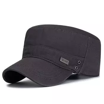 Hat Men s Sun-Shade Flat-Top Cap Spring and Autumn Dad Casual Peaked Cap Summer Sun Hat Men s Thin Grandpa s Hat Grey Adjustable
