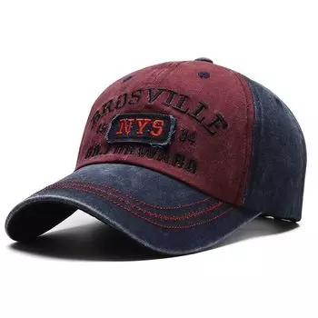 Hat Men s Trendy Casual K-style Easiest for Match Spring and Autumn Sun-Proof Peaked Cap Lady Couple Sunshade Fashion Baseball Cap Red with blue eaves Adjustable free size