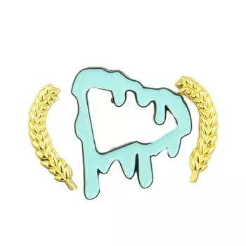 Hat Pins Metal Baseball Cap Brooches Creative Wheat Ear Enamel Pin Clothing AccessoriesNon-Slip Cap Badge Decor G