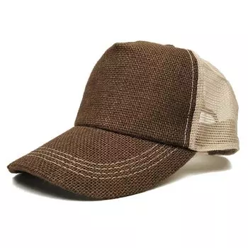 Hat Plain Hemp Cap L LL [Big Watch] Brown/Beige CPM-10 Men s