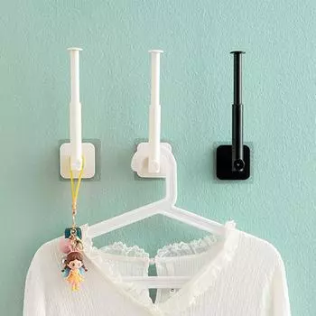 Hat Racks Multi-purpose Retractable Kitchen Plastic Wrap Roll Storage Rack Strong Bearing Capacity L-shaped Face Towel Holder белый