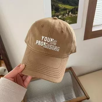 Hat Spring and Summer Trendy Baseball Cap Women s Anti-DDoS UV Sun Hat Face-Looking Small Minimalist Japanese Style Peaked Cap Men C3693 khakis M(56-58cm)