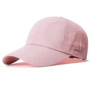 Hat Women s 2025 New Arrival Mesh Breathable Quick-Drying Baseball Cap Men s and Women s Summer Lightweight Outdoor Sun-Poof Peaked Cap Half Mesh Quick Drying-Pink