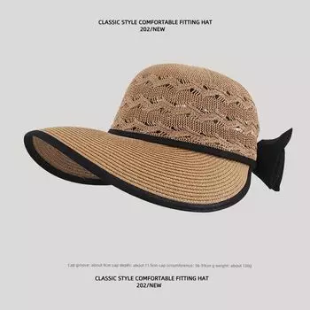 Hat Women s 2025 New Arrival Summer Sun Protection Sun Hat Face-Looking Small Sun Hat Big Brim Easiest for Match Air Top Bucket Hat Khaki One size