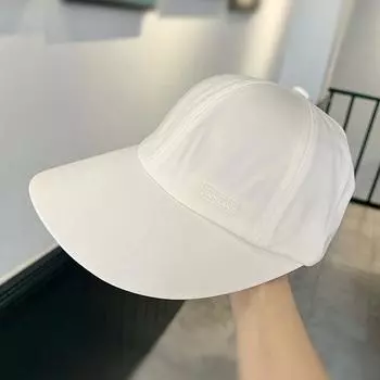 Hat Women s Summer UV-Proof Ponytail Baseball Cap Ice Silk Sun Protection Wide Brim Breathable Peaked Cap Sun-Proof Tide Beige