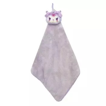 Hatayama Shoji Loop Towel with Mascot Lovely Ribbon Kuromi H30 x W30cm 34201617