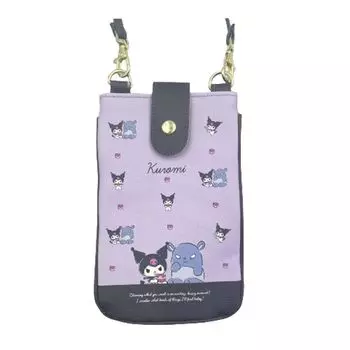 Hatayama Shoji Sanrio 2WAY Pochette Smartphone Shoulder Classic Kuromi x W12cm 33201539 Прибл.. Н18.5