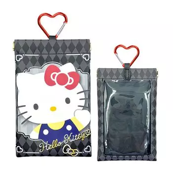 Hatayama Shoji Sanrio прозрачный чехол с пружинным креплением и окошком, сумка для аксессуаров, карабин M Favorite Hello Kitty Ш18 x В12 см 34202158 Размер: Прибл.